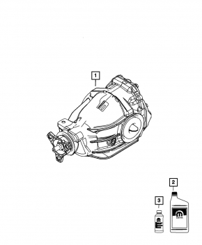 Rear Differential Gearbox Dodge Challenger 09-14 3.6