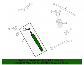 Rear left shock absorber Lexus LX600 22-26 electric