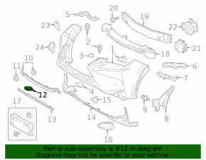 Front bumper towing hook plug upper right Lexus NX200t NX300h 15-17 base, butt