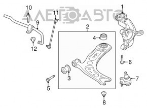 Front right stabilizer link Audi A3 22-26