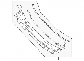 Plastic windshield wiper grille for Nissan Rogue 14-20
