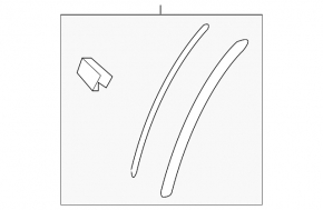 Mitsubishi Outlander 14-20 front right fender arch trim on the bumper