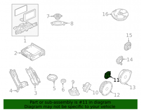 Rear pillar speaker left Audi Q5 80A 18-24