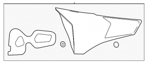 Left inner trunk lid light for Toyota Rav4 16-18 rest.