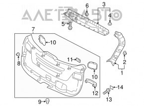 Left trunk door trim Hyundai Santa FE Sport 13-14 dorest, beige
