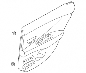 Door trim card rear right Hyundai Elantra 21-23 leather black