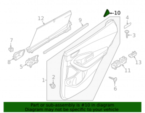 Door plug triangle inner rear left Hyundai Santa FE Sport 13-18
