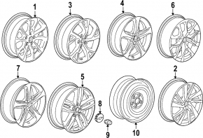 Wheel disk R17 x 7.0J Chevrolet Equinox 18-21 light curb