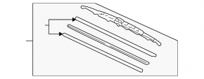 Rear wiper blade Toyota Prius 20 04-09