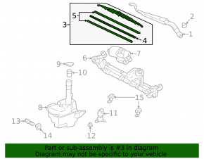 Rear wiper blade Toyota Prius 20 04-09