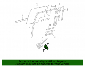 Rear right window motor for Lexus LX 98-07
