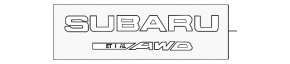 Subaru emblem on the trunk door of a Subaru Outback 10-14