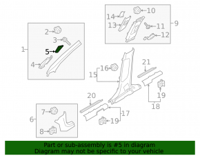 Right front panel air vent deflector for Kia Sorento 16-20, silver trim