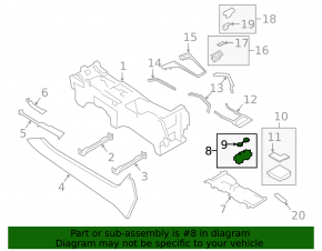 Porsche Cayenne 19-26 center console cup holders with illumination
