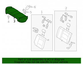 Rear seats, 2nd row, Mazda3 03-06