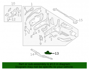 Front subframe burdock left Lincoln MKC 15-19