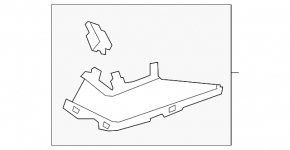 Rear pillar trim left Ford Focus mk3 11-15 5d black, broken fastener