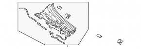 Windscreen wiper grille plastic right Mazda 6 13-17