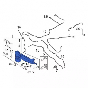 Ford Explorer 20 washer reservoir - without neck, motor and sensor