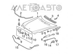 Mercedes X164 GL W164 ML Hood Release Lever