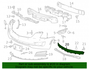 Lower grille front bumper with molding Cadillac ATS 15-18 rest