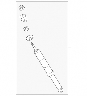 Rear left shock absorber for Toyota Tundra 14-21 RWD, Off-road