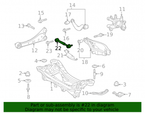 Rear left camber arm Lexus Hs250h 10-12