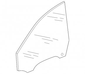 Front left door glass for Audi Q8 19-25 triplex