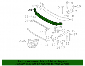 Mini Cooper F56 3d 14-21 prerest front bumper absorber, broken