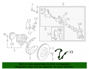 Rear left brake hose Hyundai Ioniq 17-22 HEV, PHEV