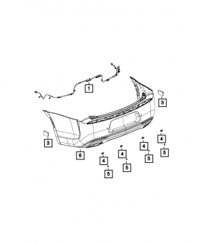 Rear parking sensors Dodge Charger 15-23 rest