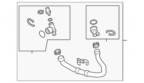 Cooling pipe lower VW Golf 15- 1.8T set