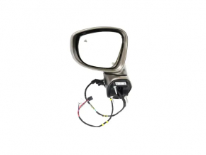 Left side mirror assembly for Chrysler Pacifica 17-20, heated, black, BSM, 7-pin