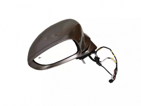 Left side mirror assembly for Chrysler Pacifica 17-20, heated, black, BSM, 7-pin