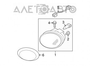 Left fog light frame for Nissan Murano z50 2007, broken mount, bumps, worn