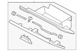 Glove box, glove compartment Subaru Outback 20-23 black