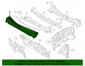 Windscreen wiper grille plastic Nissan Murano 25-26