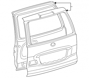 Lexus GX470 03-09 bare trunk lid