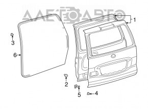 Lexus GX470 03-09 bare trunk lid