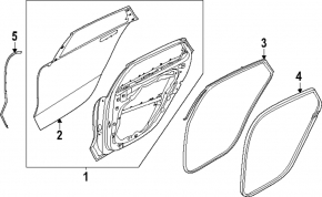 The bare rear right door of the Hyundai Ioniq 6 23-25