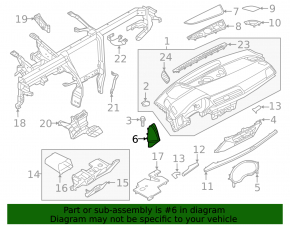 Dashboard cover side left Audi Q5 80A 18-24 black