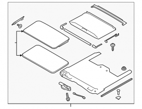 Sunroof Assembly Hyundai Kona 18-23 Black