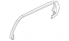 Nissan Ariya 23-25 black rear right inner door frame