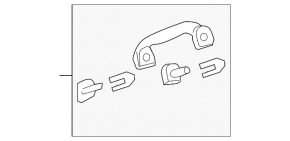 Ceiling handle front left Acura MDX 07-13 gray