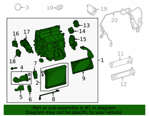 Lexus IS 14-15 heater assembly