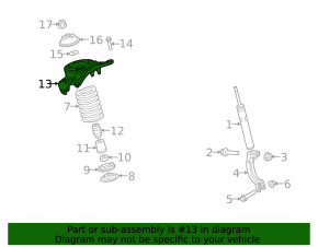 Shock absorber support front left Audi A4 B8 08-16