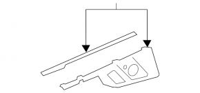 Door handle trim, inner rear left, Audi A4 B9 17-19, matte black