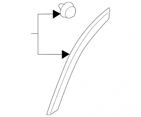 Subaru Ascent 19-26 rear left fender arch trim on the door