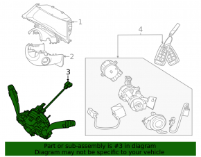 Steering column switches with steering wheel cable Hyundai Sonata 20-23 without heating
