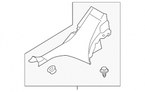 Subaru Forester 25-26 rear right door sill trim